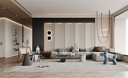 modern living room 3d model