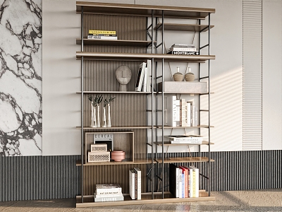 Modern Bookshelf Decorative Cabinet model