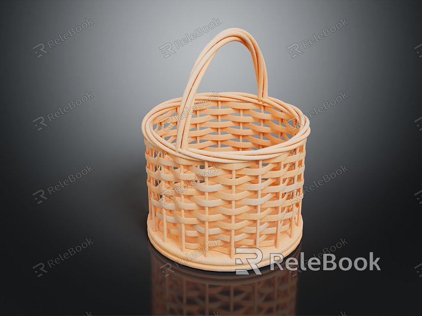 Modern basket weaving blue weaving basket bamboo basket weaving basket model