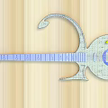 Creative Guitar Design with Art Supplies Painted Details and Decorative Elements