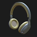 Modern Over Ear Headphones With Soft Yellow Ear Cushions And Sleek Design