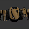 Modern robot patrol robot security robot security robot automatic cruise robot 3d model