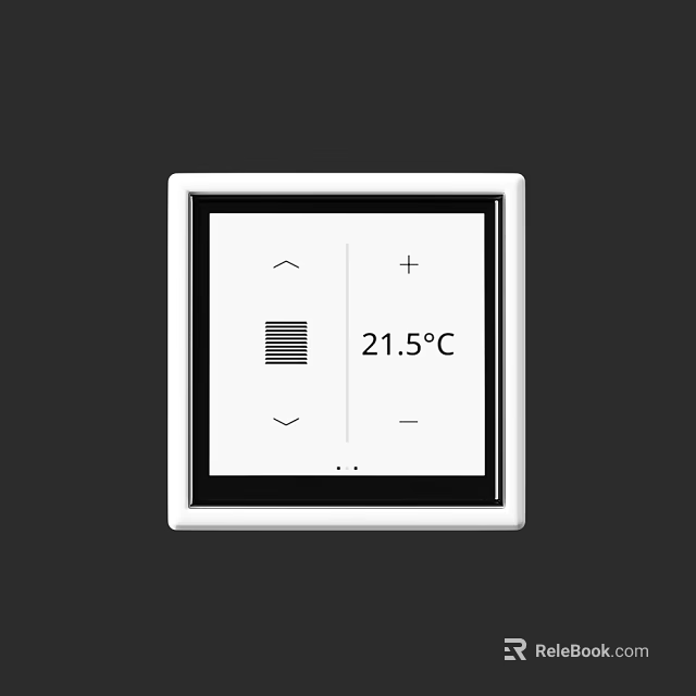 Modern Thermostat Switch Panel with Temperature Control Display and Sleek Digital Interface 3d model 