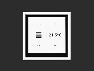 Modern Thermostat Switch Panel with Temperature Control Display and Sleek Digital Interface 3d model