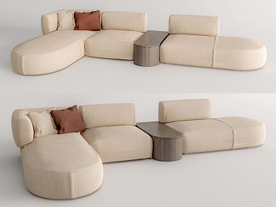 Modern corner sofa multiplayer sofa model