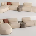 Modern corner sofa multiplayer sofa 3d model