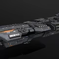 Futuristic Sci Fi Spaceship 3D Model With Detailed Structure And Illuminated Accents