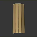 Wooden Slatted Bench With Light Wood Structure And Four Legs Design