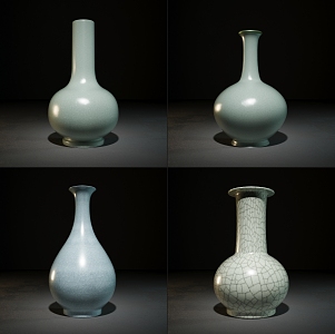 New Chinese-style Ru Kiln Ceramics 3d model