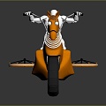 Modern sculpture machine horse sci-fi carriage 3d model