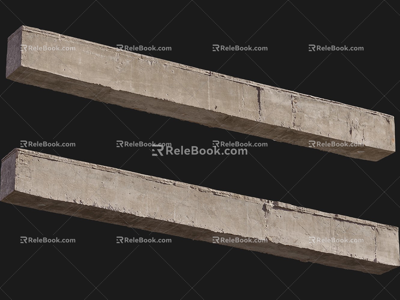 concrete beam construction beam cement column square cement column 3d model