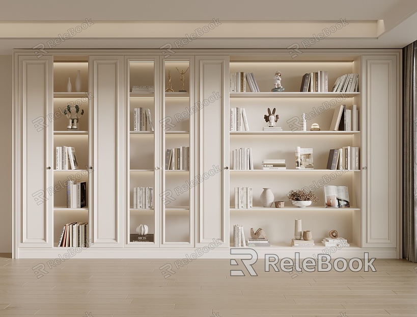 French Bookcase Cream Bookcase model