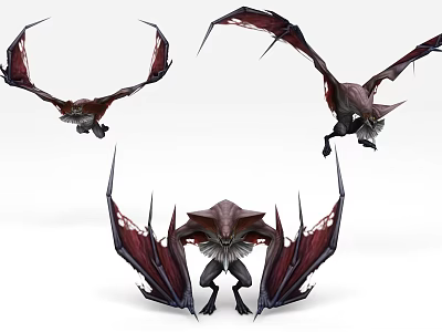 Modern game character bat game character 3d model Modern game character bat game character 3d model