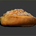 Freshly Baked Cinnamon Roll With Sweet Glaze And Almond Toppings