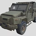 Military Style Green Cargo Truck With Canvas Covered Bed And Rugged Tires