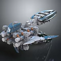 Futuristic Spaceship With Detailed Mechanical Structures Engine Components And Metallic Design 3d model