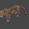 Pixel Style Leopard Character In Minecraft Like Game Environment With Green Grass And Trees