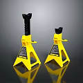 Yellow Heavy Duty Jack Stands For Vehicle Maintenance And Repair Equipment
