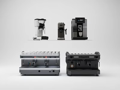Modern Household Coffee Appliances For Home And Commercial Use With Sleek Designs 3d model