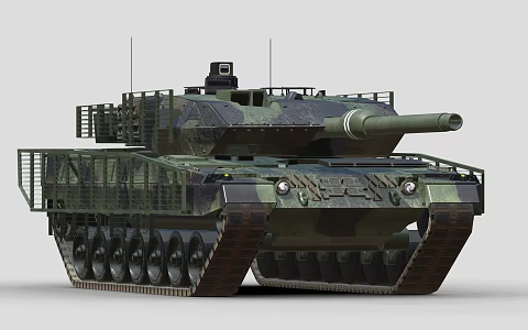 Modern Leopard 2A6M Main Battle Tank Military Armored Vehicle 3d model