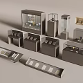 Modern Glass Door Display Shelves and Cabinets in Various Styles for Showcasing Items