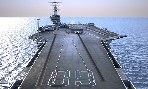 Modern aircraft carrier USS Nimitz 3d model