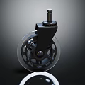 Durable Tire with Black Frame Transparent Wheel Metal Parts and Clear Reflection