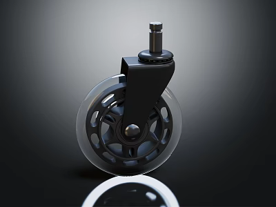 Durable Tire with Black Frame Transparent Wheel Metal Parts and Clear Reflection 3d model