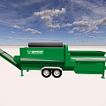 Green AMVEX Mobile Industrial Equipment With Conveyor System For Material Processing 3d model