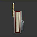 3D Model of Unique Device With Top Screen Control Panel Transparent Window Blue Content Handle