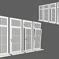 White Casement Windows Featuring Various Pane Patterns And Hinged Opening Design For Home Use