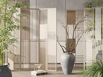 Modern screen partition 3d model