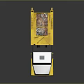 Yellow And White Mercedes Functional Garbage Truck With Open Bed And Waste