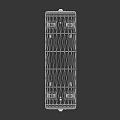 Silver Gray Cylindrical Industrial Tank With Yellow Hazard Warning Sign And Support Legs