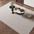 Living Room Square Rug on Wooden Floor Featuring Marble Coffee Table and Flower Vase