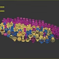 Modern Vase Various Vase Jar Various Jar 3d model