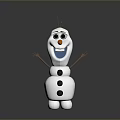Happy Olaf Snowman Character With Open Arms And Smiling Face