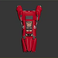 Red Retro Concept Car With Sleek Body Unique Design And Shiny Exterior