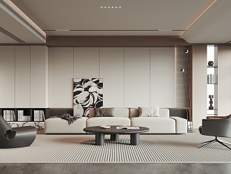 Modern Living Room Minimalist Living Room 3d model