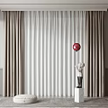 Modern Curtain Window Screen 3d model