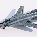 Two Gray Fighter Jets Parked With Number 95 On Fuselage White Background 3d model