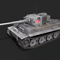 WWII Tiger Tank Number 131 Military Vehicle With Gray Exterior And Tracks