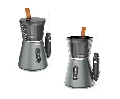 Gray Kitchen Soap Dispensers With Wooden Lids Clear Reservoirs And Pump Handles 3d model