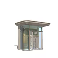 Residential Building Glass Entrance Design With Modern Structure And Number 01