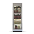 Modern Wine Cabinet With Glass Door And Multiple Shelves For Wine Bottles