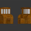 Two Classic Wooden Dressers With Mirrors And Drawers For Bedroom Decor
