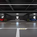 24 Hour Parking Lot With Entrance Exit Arrows Speed Limit And No Parking Signs