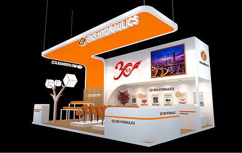 Modern Exhibition Engineering Machinery Exhibition Booth Exhibition Hall Exhibition Temporary Exhibition Expo 3d model