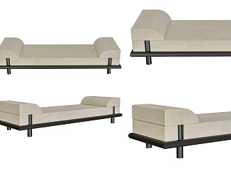 Minimalist Sitting and Sleeping Sofa Double Sofa Chaise Sleeping Sofa Sitting and Sleeping Dual-Use Sofa Very Simple Creative Sofa 3d model