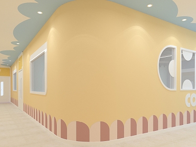 Modern Kindergarten Corridor model